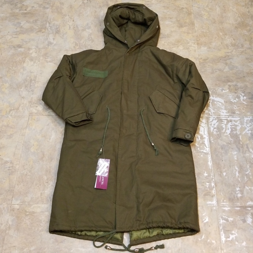 Lancel Trench Coat Size Small Army Green